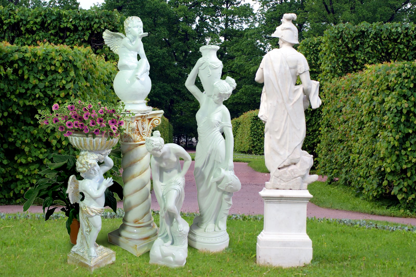 Скульптуры для сада и парка из бетона