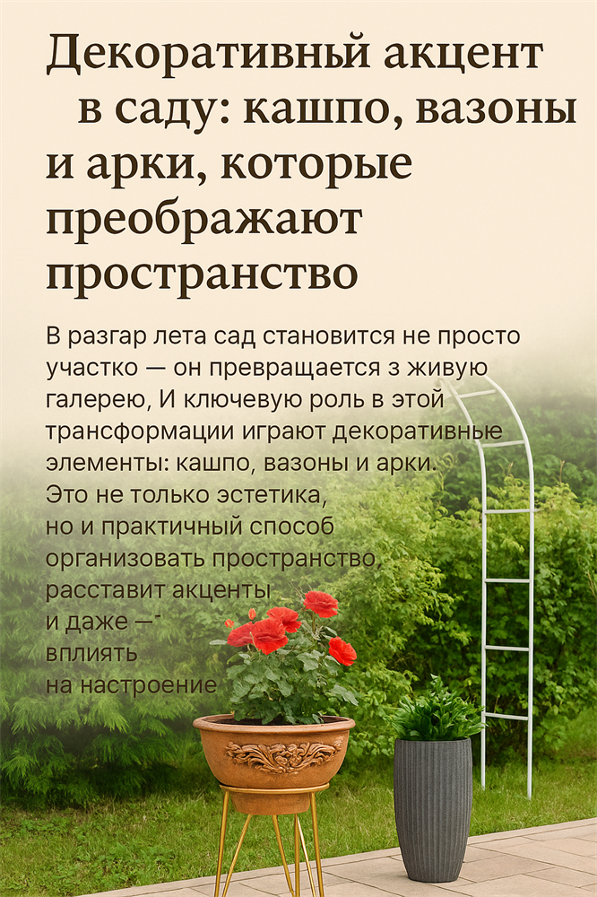 Декоративный акцент в саду - преображаем пространство
