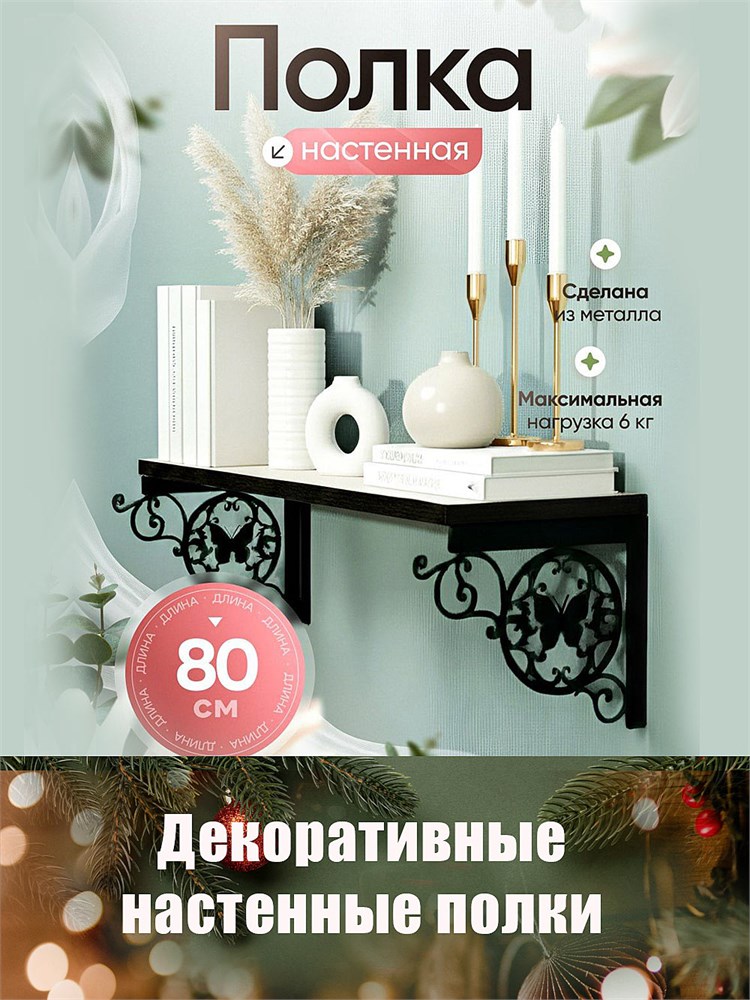 Декоративные настенные полки Эстетика и безопасность