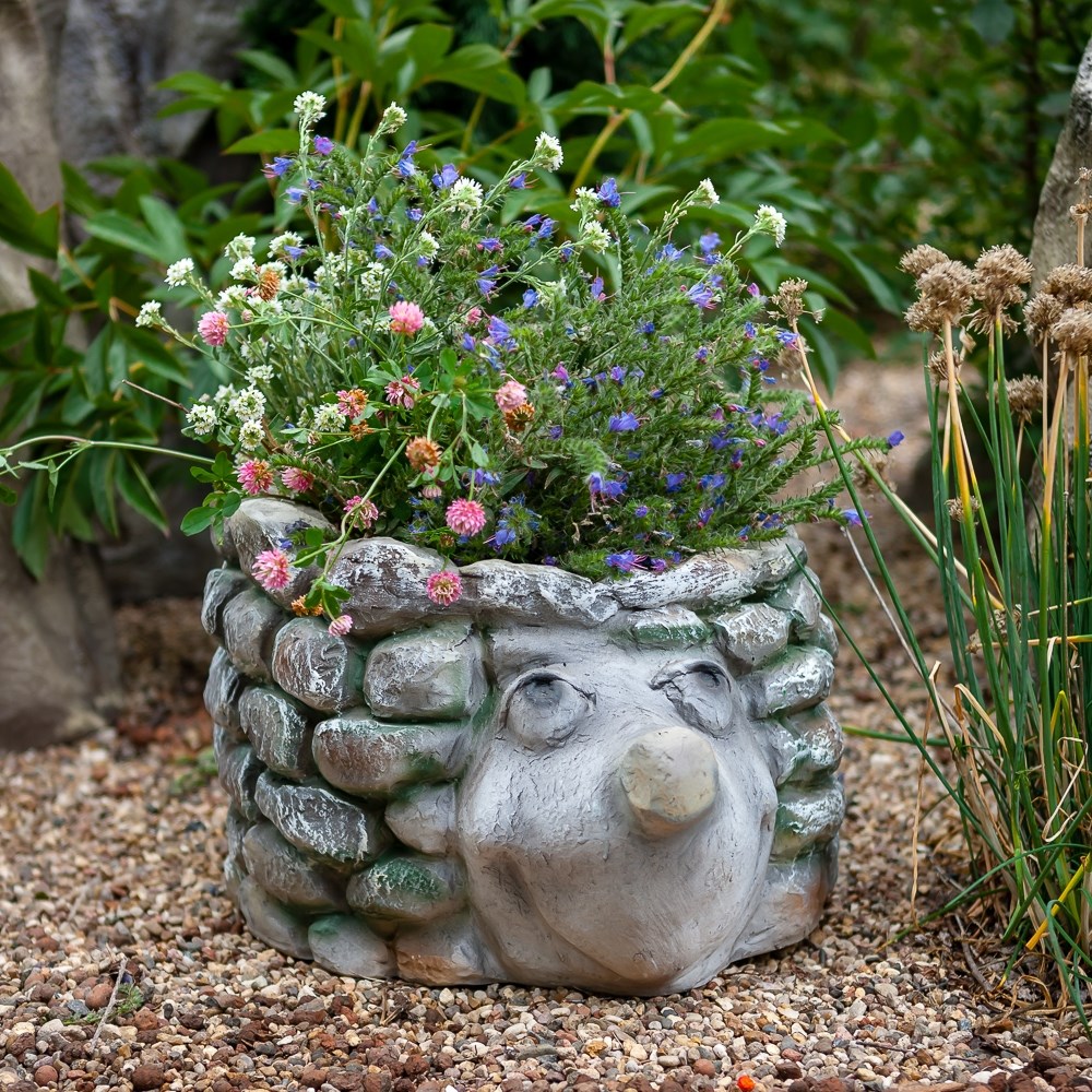 Кашпо садовое для растений Ёжик F08438 полистоун купить за 0 руб. в ...