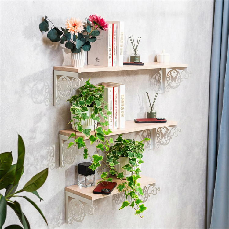 белые настенные полки