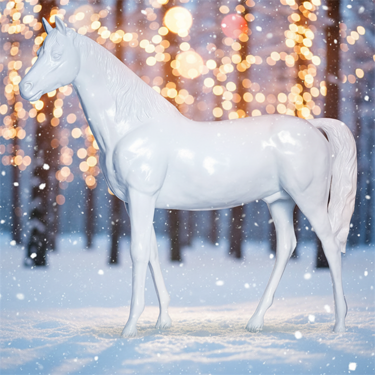 Фигура Конь из стеклопластика U07494-W высота 190 см цвет белый U07494-W - фото 121042