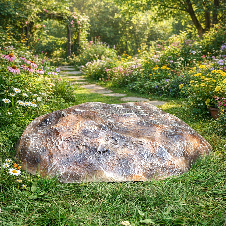 декоративная крышка на люк камень