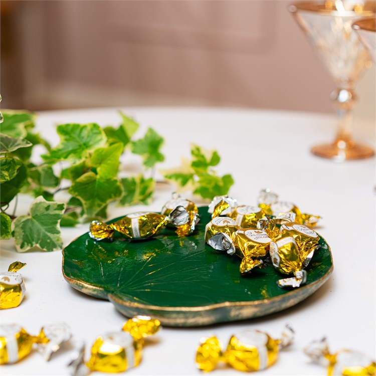 Декоративная подставка Лист кувшинки U09459 полистоун U09459 - фото 121334