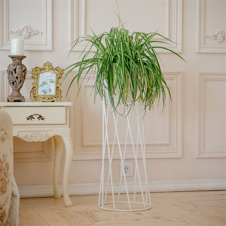 Напольная подставка для цветов цв.белый 66-405 d=22см 66-405 - фото 122152