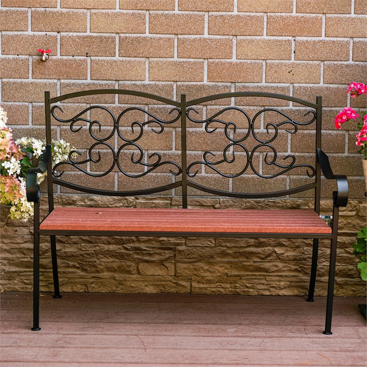 садовый диван ДПК металл влагостойкий