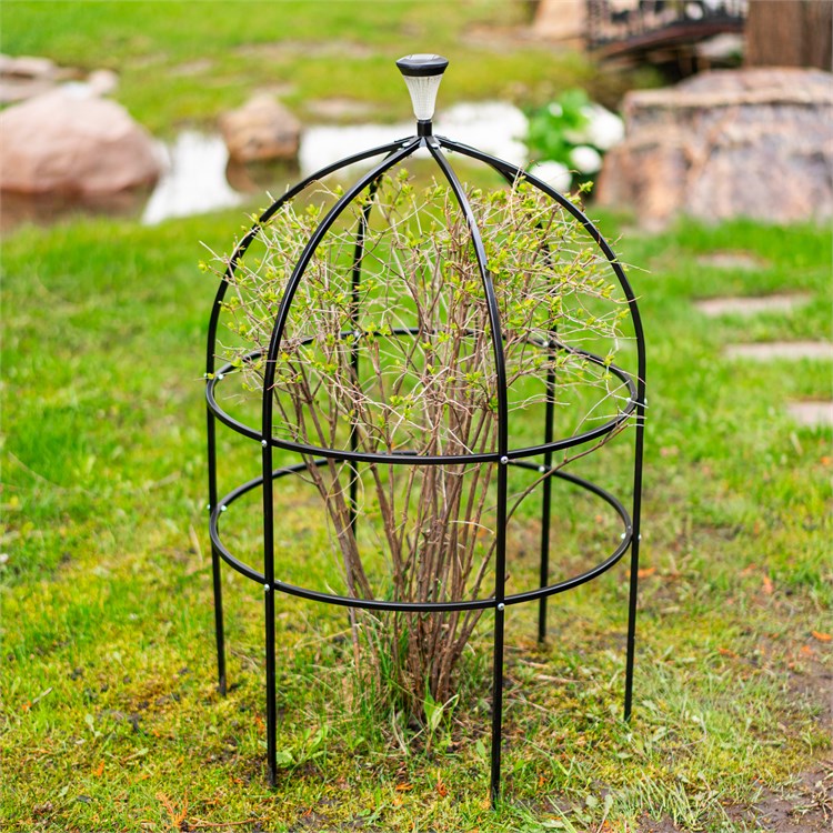 опора для растений разборная круглая с фонарём