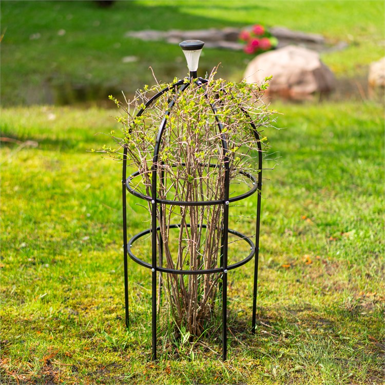 опора для растений разборная круглая с фонарём