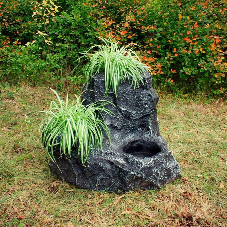 Крышка люка под камень с 3-мя кашпо F07091 стеклопластик, ширина 90 см ...