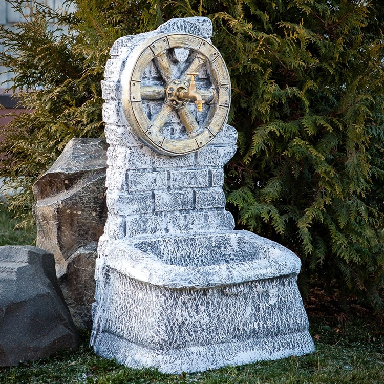 Садовый умывальник "Старое колесо" U08725, высота 93см U08725 - фото 60108