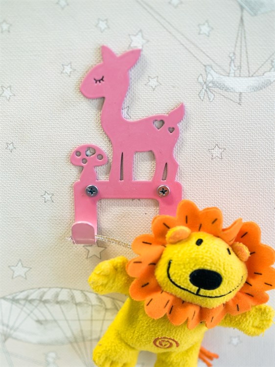 настенный крючок цв.розовый