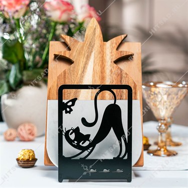 {{photo.Alt || photo.Description || 'Подставка для досок с крючками 300-232 Кошка с бабочкой'}}