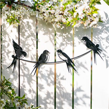{{photo.Alt || photo.Description || 'Садовый настенный декор Ласточки 700-015 металл'}}
