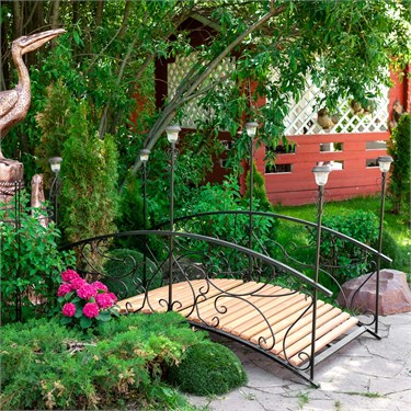 {{photo.Alt || photo.Description || 'Садовый  мостик с 6 фонарями 860-043R разборный,  ДПК'}}