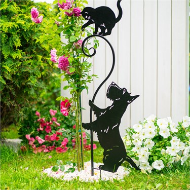 {{photo.Alt || photo.Description || 'Шпалера для садовых растений Собака с кошкой 202-016 h=111 см'}}