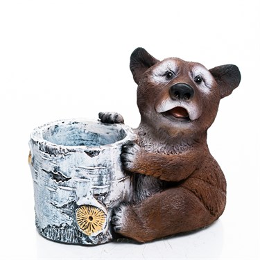 {{photo.Alt || photo.Description || 'Кашпо для растений Медведь U09405 полистоун высота 22 см'}}