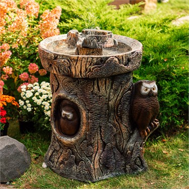 {{photo.Alt || photo.Description || 'Декоративный фонтан для сада с совой U07936 стеклопластик h=80 см'}}