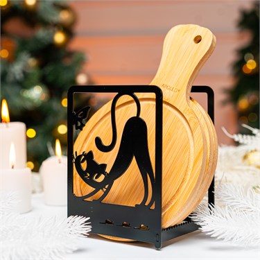 {{photo.Title}} {{photo.Alt || photo.Description || 'Подставка для досок с крючками 300-232 Кошка с бабочкой'}}