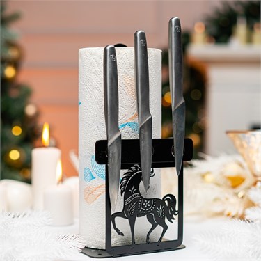 {{photo.Alt || photo.Description || 'Подставка для полотенец Весёлая Лошадь 300-069 с магнитным держателем ножей'}}