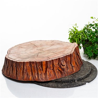 {{photo.Alt || photo.Description || 'Крышка люка малая Спил кедра U09451 стеклопластик d=85 см'}}