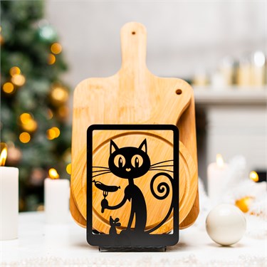 {{photo.Alt || photo.Description || 'Подставка для разделочных досок Черный кот 300-242 металл'}}