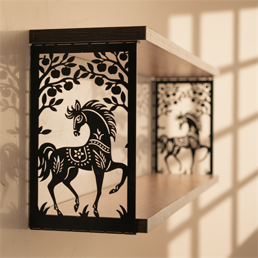 {{photo.Alt || photo.Description || 'Настенная 2-х уровневая полка с кронштейнами 702-243B-DL60 металл, ЛДСП длина 60см'}}