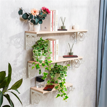 белые настенные полки