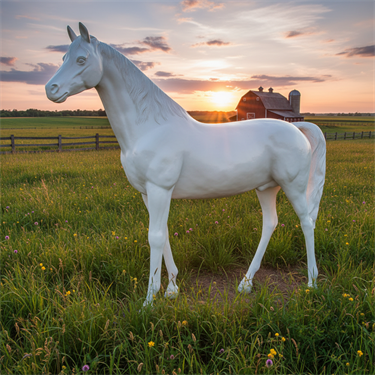 {{photo.Alt || photo.Description || 'Фигура Конь из стеклопластика U07494-W высота 190 см цвет белый'}}