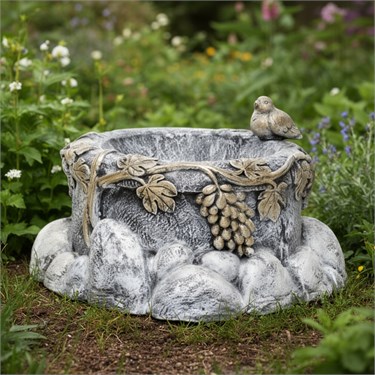 {{photo.Alt || photo.Description || 'Кашпо для садовых растений  Виноградная лоза с птичкой U08367 стеклопластик'}}