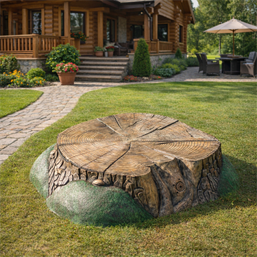 {{photo.Alt || photo.Description || 'Декор крышки для септика Старый Пень U07980 стеклопластик, ширина 139 см'}}