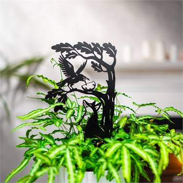 {{photo.Alt || photo.Description || 'Садовая декоративная фигура Ворона и лисица 801-276 h=40 см металл'}}