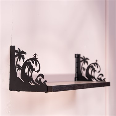 {{photo.Alt || photo.Description || 'Настенная полка с кронштейнами 702-234B-DL40 металл, ЛДСП длина 40см'}}