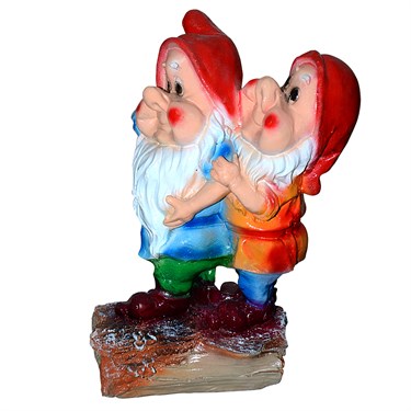 Садовая фигура Гномы на пне F07176 Садовая фигура Гномы на пне F07176