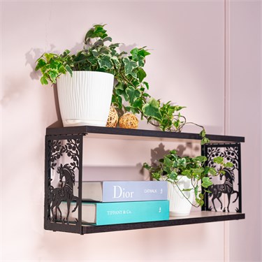 {{photo.Alt || photo.Description || 'Настенная 2-х уровневая полка с кронштейнами 702-243B-DL40 металл, ЛДСП 40*14*1,8 см'}}