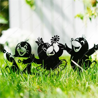 {{photo.Alt || photo.Description || 'Декоративные фигуры для сада 3 шт Кроты 100-013K металл'}}