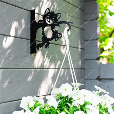 {{photo.Alt || photo.Description || 'Кронштейн для кашпо с растениями Котёнок 201-060B металл 22*2*20 см'}}
