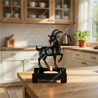 {{photo.Alt || photo.Description || 'Подсвечник интерьерный Год Козы 730-307 металл 10*7*15 см'}}