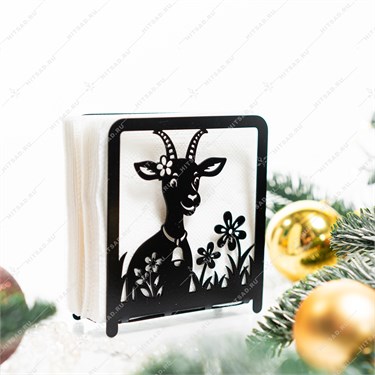 {{photo.Alt || photo.Description || 'Салфетница металлическая 703-069 Год Козы 11*4*12 см'}}