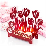 подсвечник 730-051 цв.красный