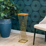 подставка из металла и дерева