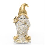 гном покраска белый с золотом
