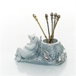 подставка цв.белый с серебром