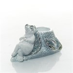 Подставка декоративная Крот U09357 полистоун h= 8 см цв.белый с серебром U09357-WS - фото 104315