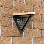 настенная полка из металла и дерева