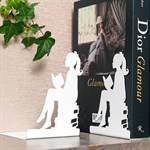 ограничители книг на полке цв.белый