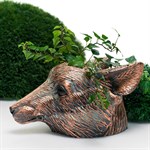 Кашпо Лиса  US09349 полистоун цв.бронза US09349 - фото 105374