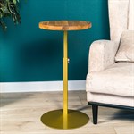 столик из металла и дерева