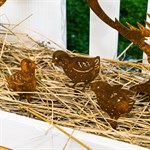 фигуры цыплят в модной покраске