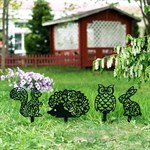 металлические фигуры для декора в саду