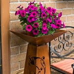 металлический вазон в подарок